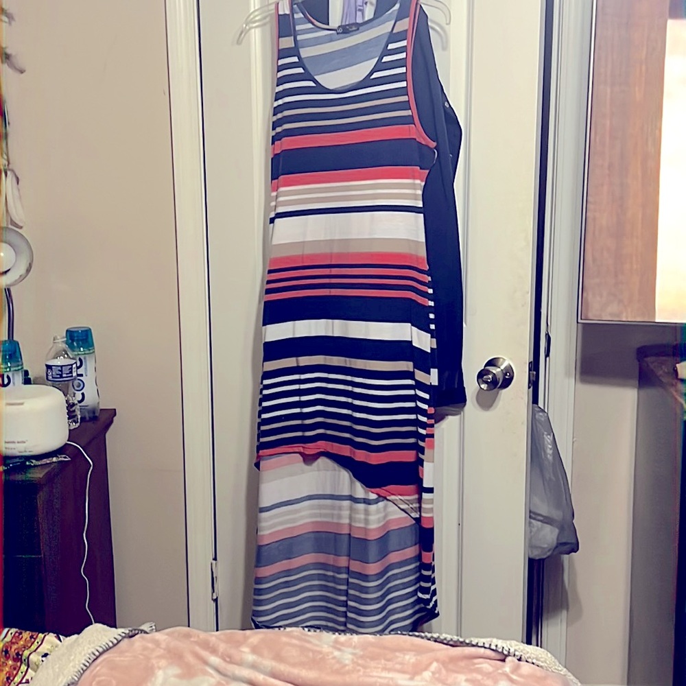 High-Low Stripped Sun Dress Size 2x
